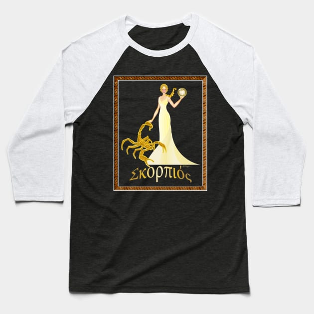 Horoscope Goddesses-Scorpio Baseball T-Shirt by amadeuxway